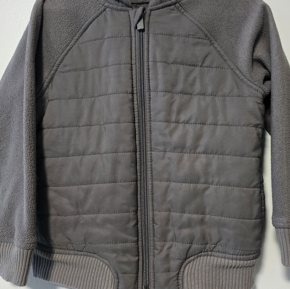 4T Quilted-Front Lined Jacket, Hood, Front Pockets, Gary, Full Zip, EUC - Picture 2 of 8